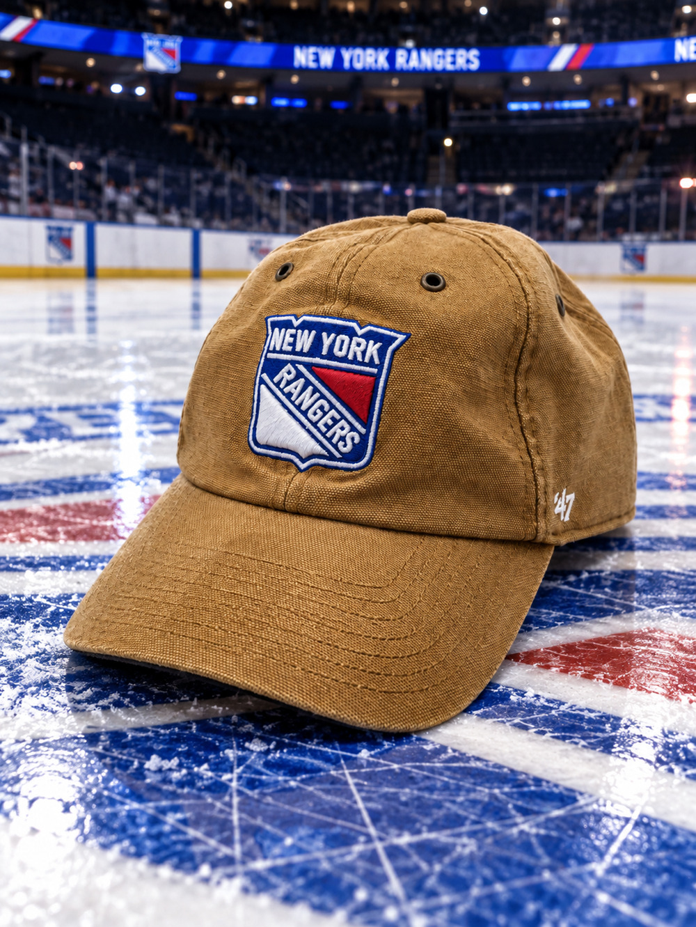 New York Rangers Carhartt 47 Brand Duck Canvas Hat Adjustable NHL Workwear Cap